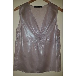ZARA BASIC COLLECTION SLEEVELESS GOLD TOP NWT M.